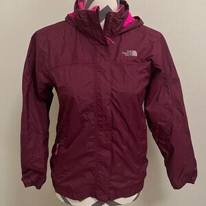 EUC The North Face Purple and Pink Rain Jacket